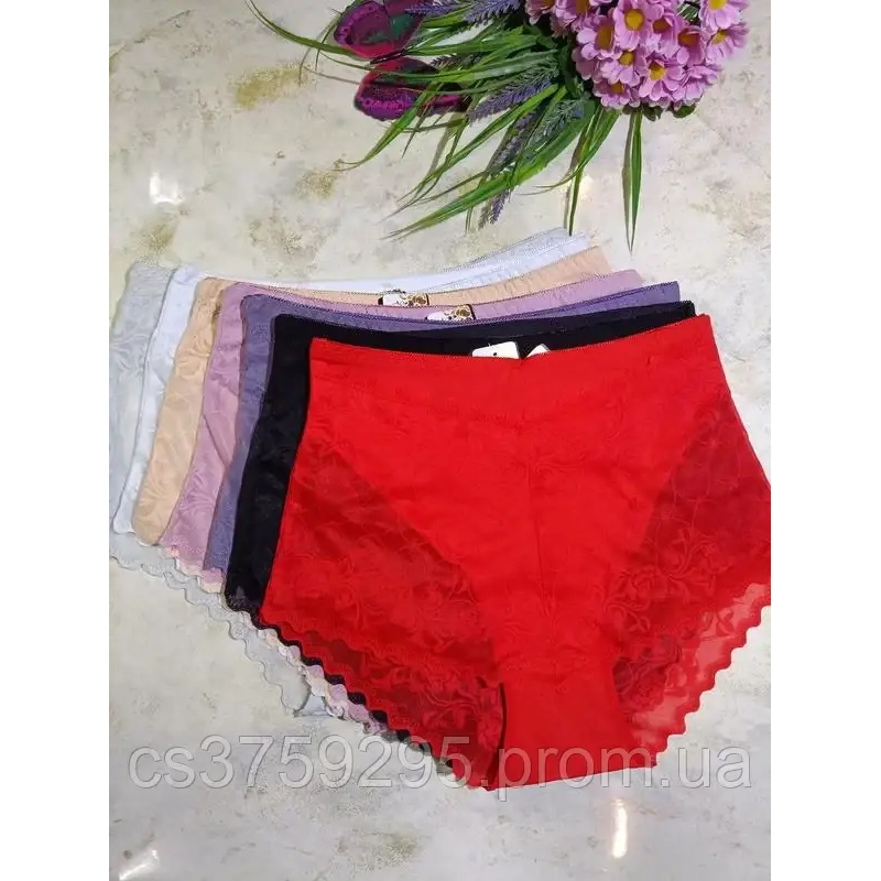 Трусики високі утягуючі з мережива 