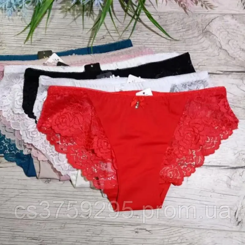 Трусики з мікрофібри з мереживом ❤️