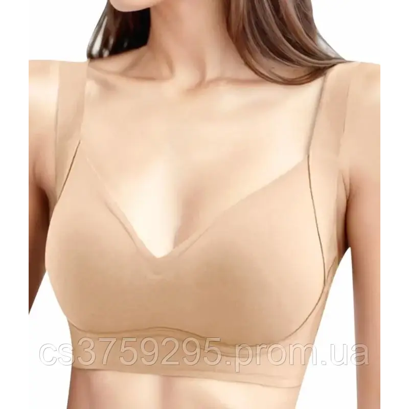 Бюстгалтер безшовний , без кісточок на широких брителях  
