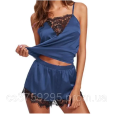 Комплект майка та шорти з мереживом 