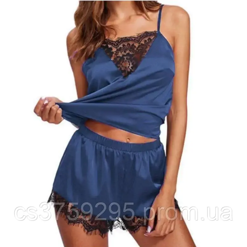 Комплект майка та шорти з мереживом 