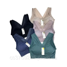 Топ зі з“ємними чашками на широких брителях з сіточкою 