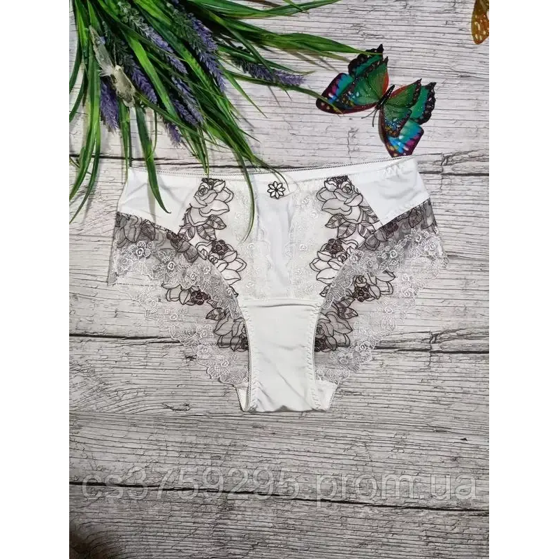 Трусикі шовковисті з мереживом 