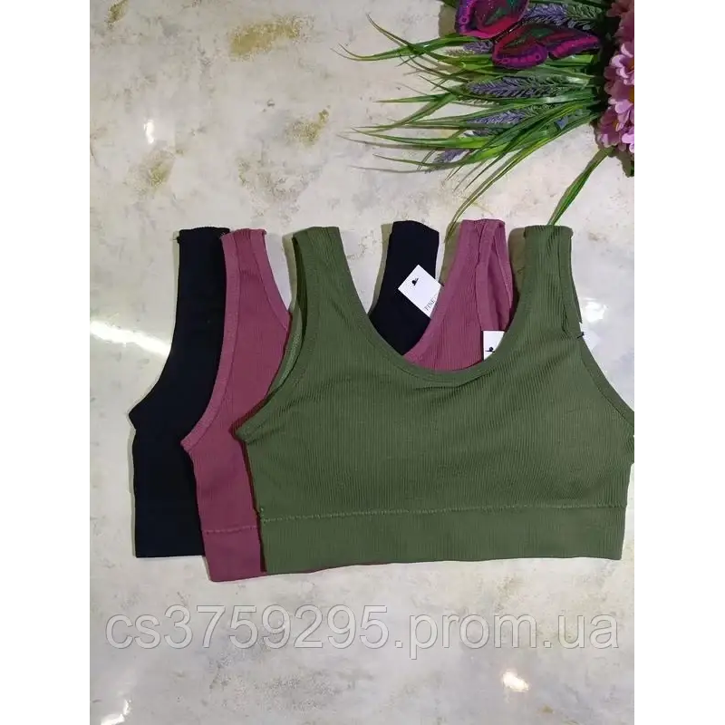Топ безшовний в мілкий рубчик