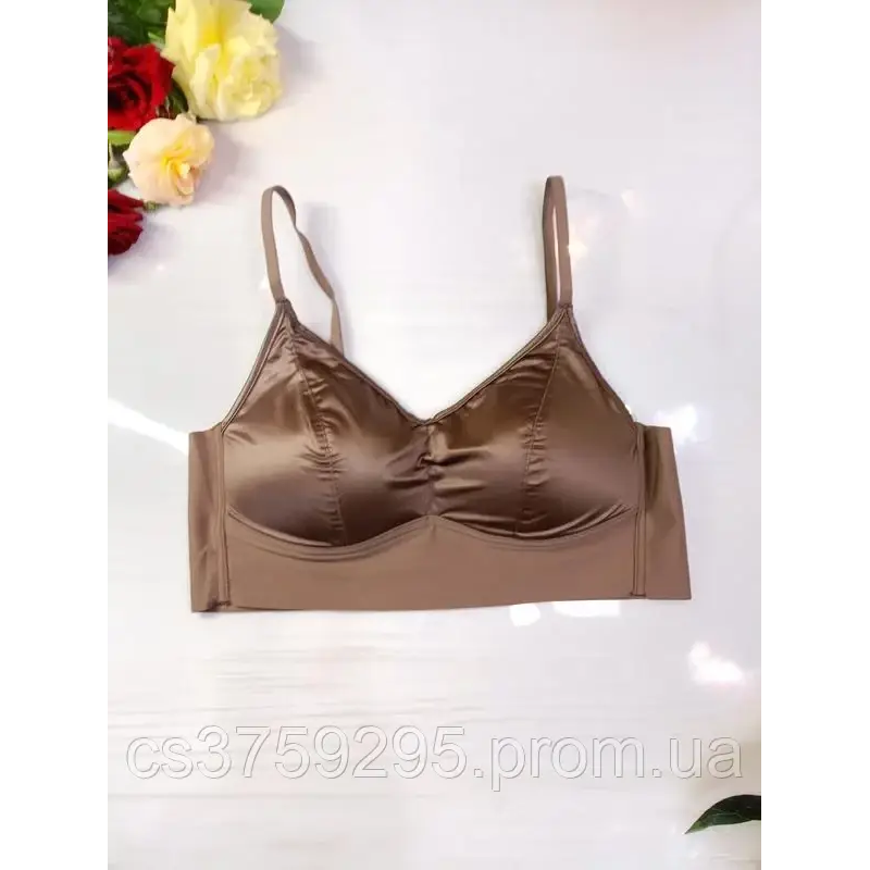 Топ з чашками з стрейч атласу 