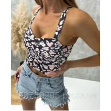 Топ майка з мікрофібри з чашками 