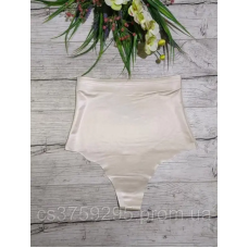 Стринги шовковисті високі утягуючі з силіконовим поясом 