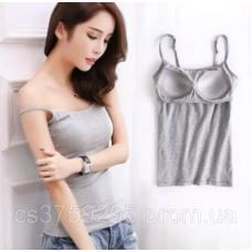 Майка з чашками на тонких брителях