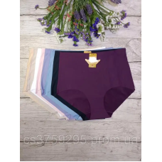 Трусики високі безшовні знизу з мікрофібри 3XL, Бордовий