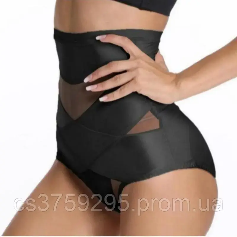 Утяжка висока сильної коррекції зі вставками сіточки 