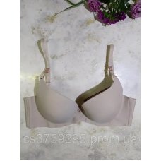 Бюстгалтер на кісточках та з безшовним широким поясом капучино