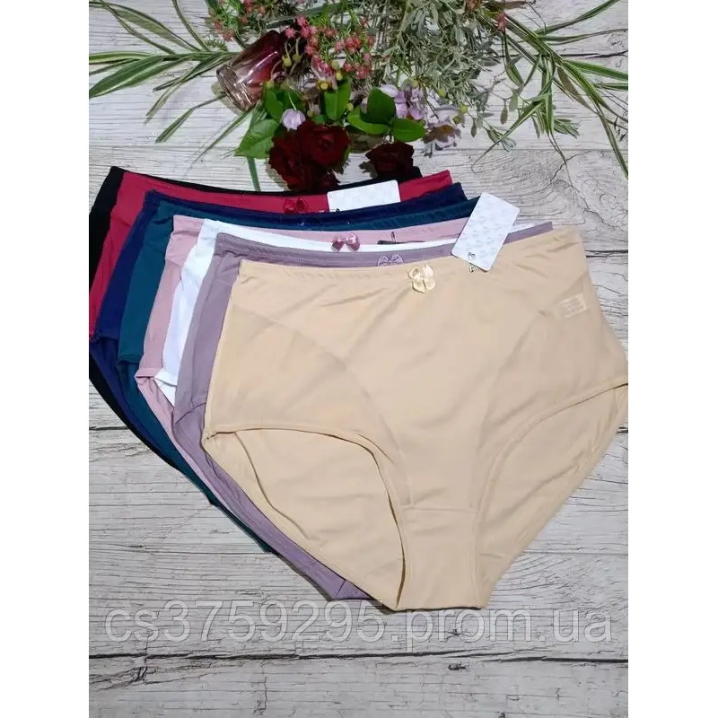 Трусики високі трішки коригуючі з вставками сіточки спереді 2XL