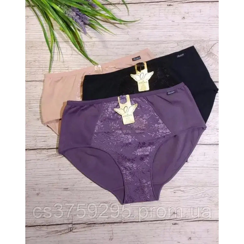 Трусики з бавовни з мереживом 