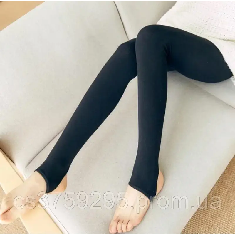 Легінси на хутрі з штрипкою 