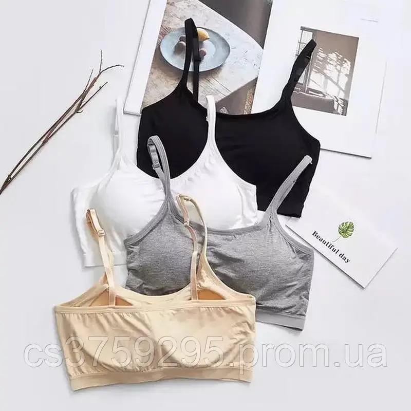 Топ з бавовни з модалом, чашки нез“ємні L