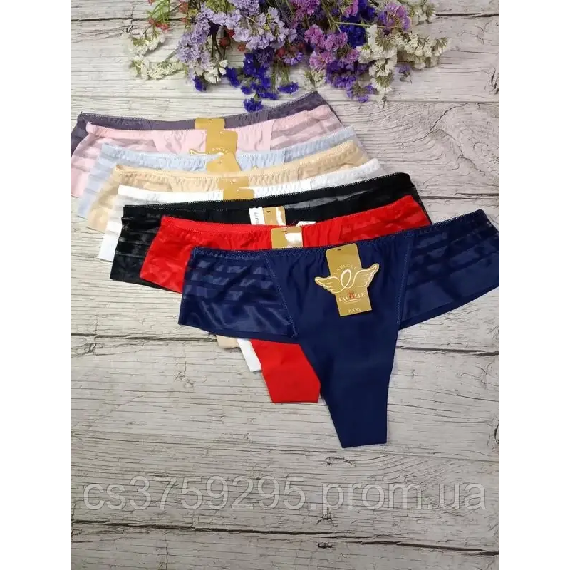 Стринги гладенькі в смужки середня посадка