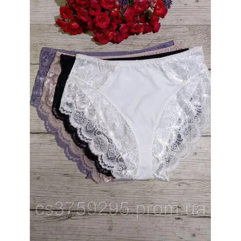 Трусики високі з мікрофібри з мереживом корегуючи