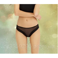 Трусики бразиліани безшовні з вставками сіточки