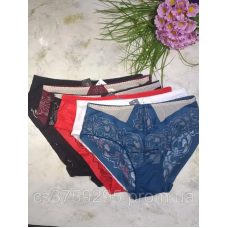Трусики з мікрофібри з мереживом кольорові