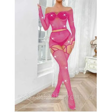 Комплект топ та юпка - пояс з чулками