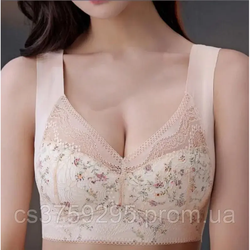 Топ з мікрофібри з мереживом на широких брителях