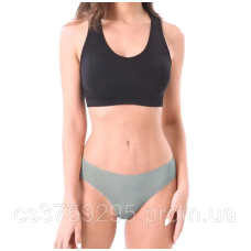 Трусики з тоненької бавовни в рубчик 2XL