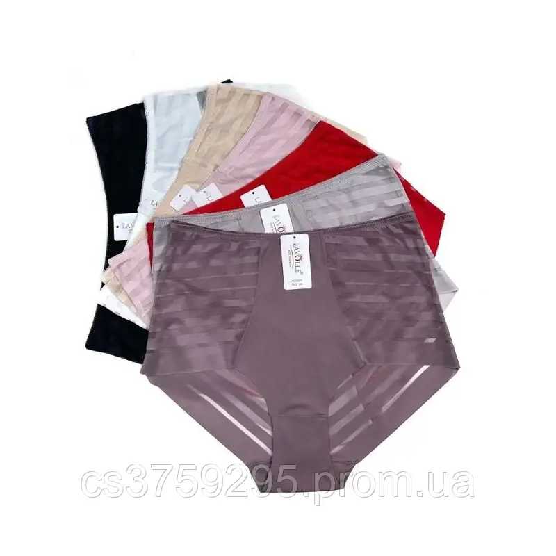 Трусики високі з мікрофібри в смужки 