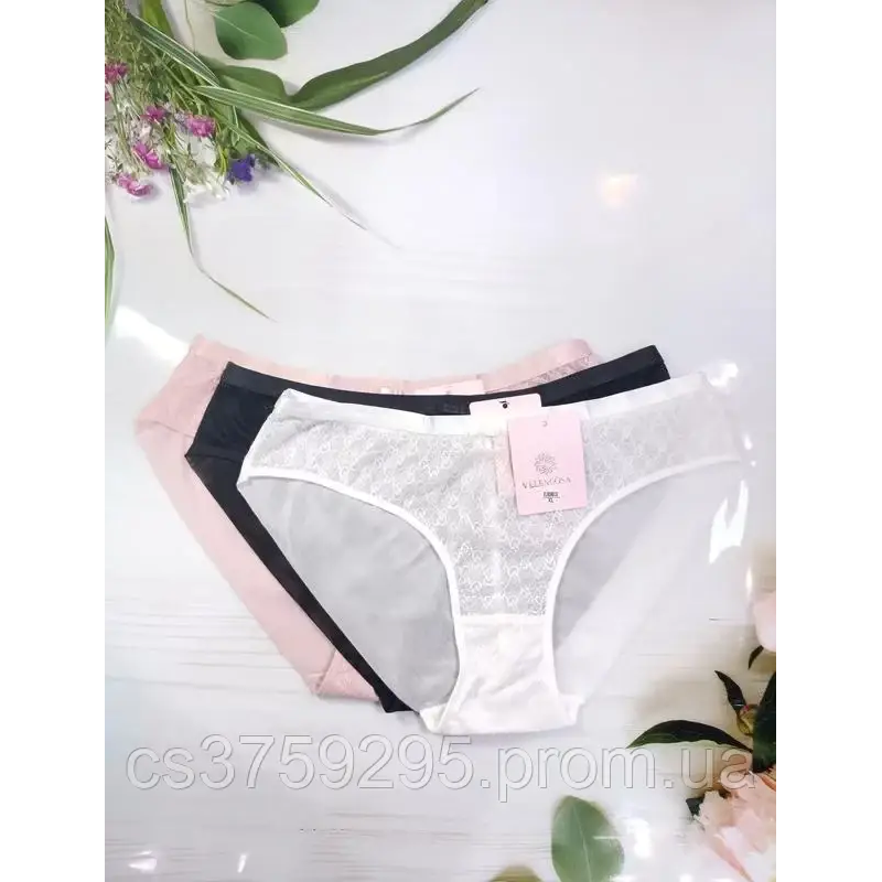 Трусики з мережива з сіточкою 