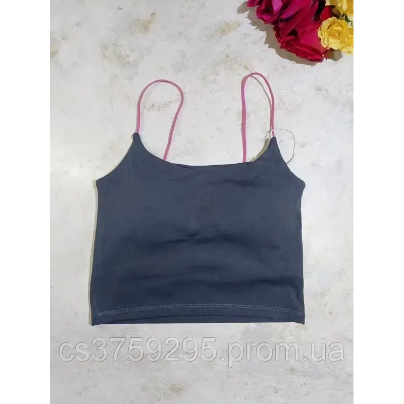 Майка - топ з бавовни з чашками