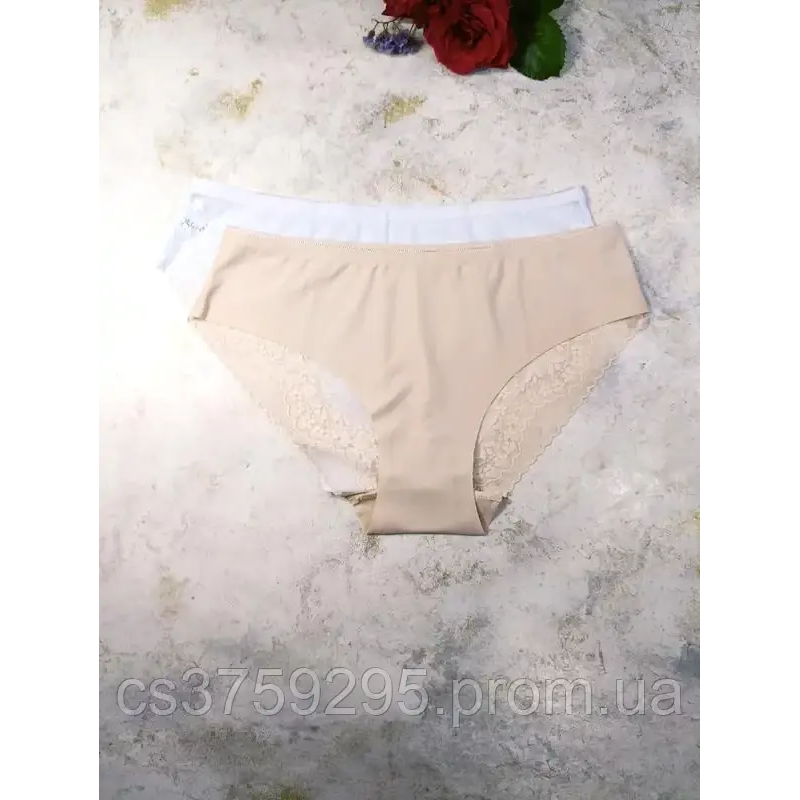 Трусики з мікрофібри з мереживом 