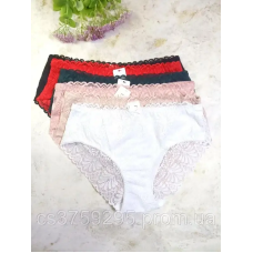 Трусики з бавовни з мереживом 